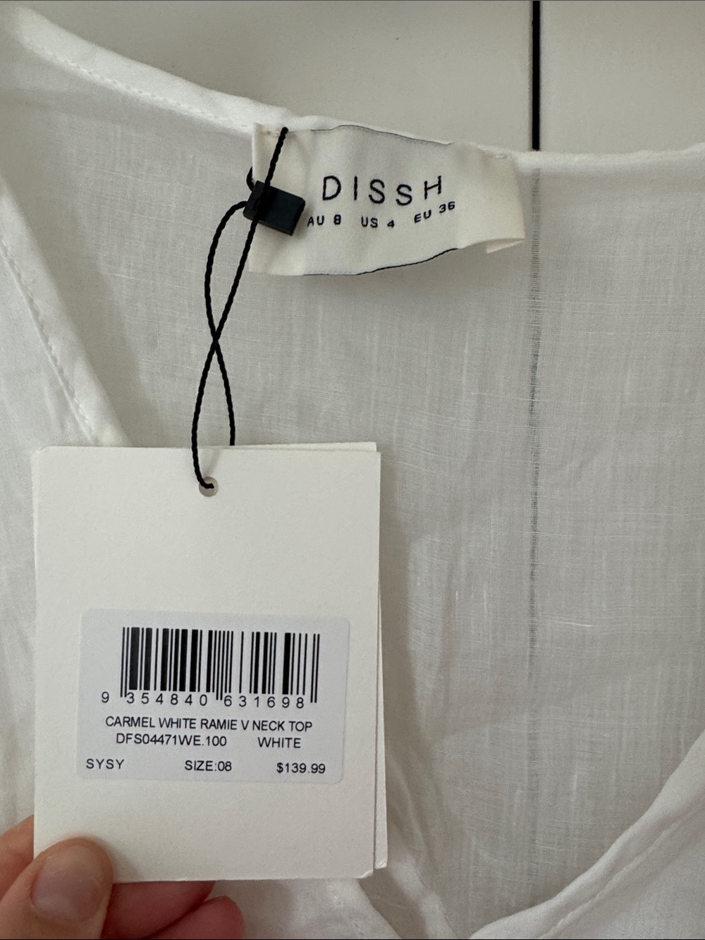 DISSH White Layered V-Neck Sleeveless Camisole - Picture 2 of 3